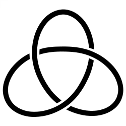 The left-handed trefoil knot.