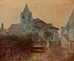 Eglise Saint Aubin, Treves, near Saumur, 1909