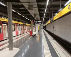 The current appearance of the Line 4 platform