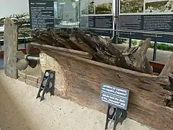 Remains of "Goryanin", the largest wooden schooner produced in Bulgaria in Tsarevo.