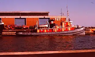 Tugboat G.W. Rogers moored in Toronto in 1976.