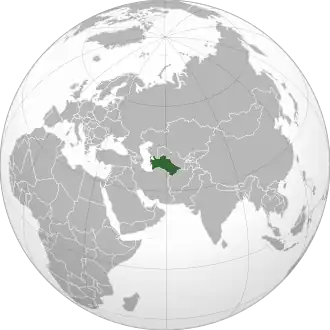 Turkmenistan (orthographic projection)