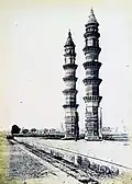 Minarets of the former mosque, in 1866