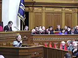 Yulia Tymoshenko in Parliament, 4 February 2005