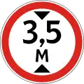 No vehicles higher than 3.5 meters (1991–2021)