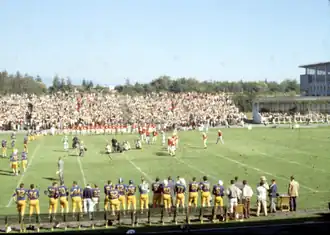 Field view of Varsity Stadium 1955