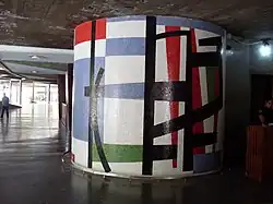 Untitled curved mural (side view), 1954, Aula Magna (Plaza Cubierta)