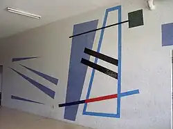 Untitled mural (second floor), 1954, above the east entrance to the Faculty of Engineering