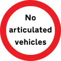 Articulated vehicles prohibited
