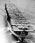 USS Langley (CV-1) in Pearl Harbor, in May 1928, the US Navy first aircraft carrier