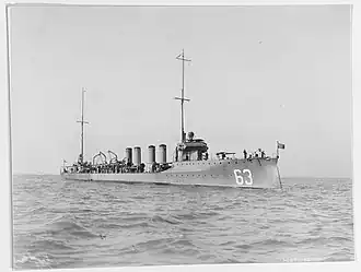 aboard Allen (DD-66), Sampson-class, Sampson pictured. 1911