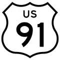 U.S. Route 91 marker