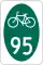 State Bicycle Route 95 marker