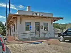 Glorieta's former Santa Fe depot, now a post office.
