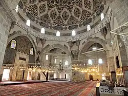 Interior of the prayer hall (with mihrab and minbar on the left)