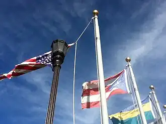 United States, Puerto Rico and Hatillo flags in Hatillo
