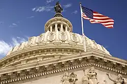 The flag at the United States Capitol.