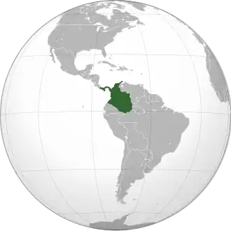 Location of Colombia