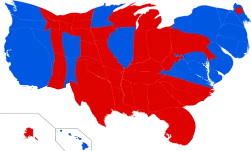 A continuous cartogram of the 2016 United States presidential election