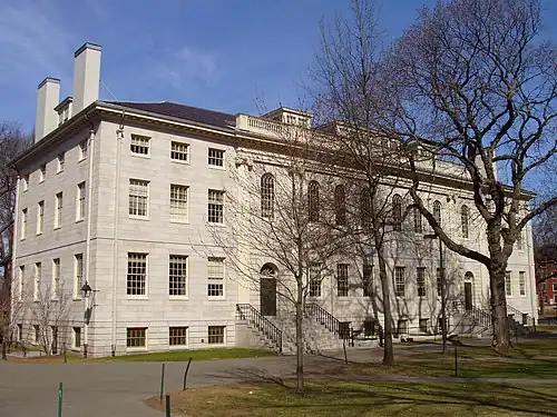 University Hall of Harvard University by Charles Bulfinch (1815), exemplary of Georgian ornamental restraint