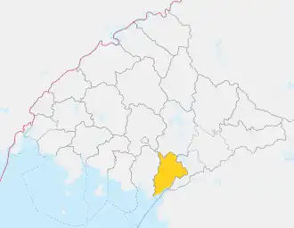 Location of Unjŏn County