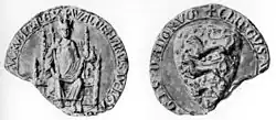 Seal of Danish king Valdemar II, 1219.