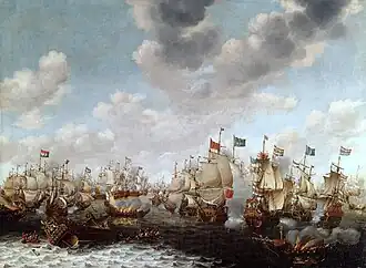 The Four Days Battle (June 1666) by Pieter Cornelisz. van Soest (fl. 1642–1667)