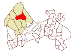 Location on the map of Vantaa
