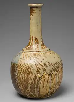 Stoneware vase with ash glaze, 1890–94