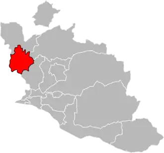 Situation of the canton of Orange in the department of Vaucluse