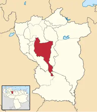 Location in Cojedes