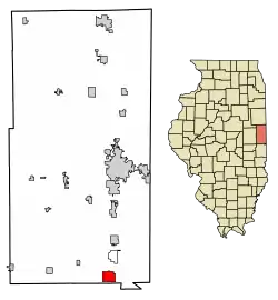 Location of Ridge Farm in Vermilion County, Illinois.