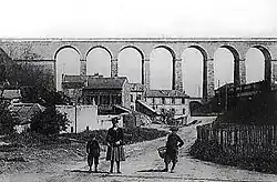 Meudon Viaduct at the end of the 19th or early 20th century