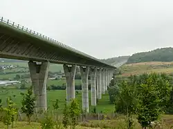 The Bresle Viaduct, 755m long, constructed during 2002–2004 to carry the A29 motorway