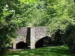 Packhorse bridge 75 m south east of The Old Vicarage