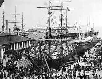 Image 21A busy Victoria Dock, Tanjong Pagar, in the 1890s. (from History of Singapore)