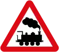 Level crossing without barriers ahead