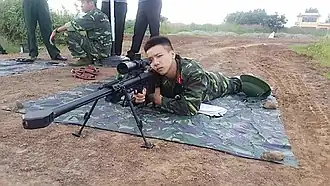 Vietnamese soldier shooting with WKW Tor