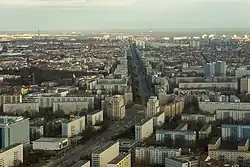 Aerial view of Karl-Marx-Allee