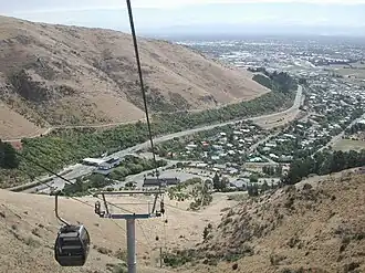 View from gondola into Heathcote Valley
