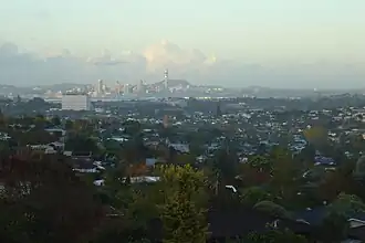View of the North Shore and Central Auckland from Forrest Hill