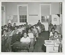1947 image of the science room at Hoffman-Boston, which was used as an exhibit in Carter's lawsuit
