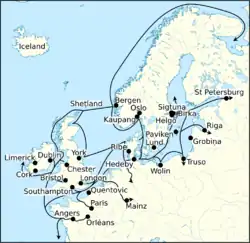 Map of northern Europe