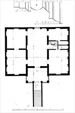 Floor plan (drawing by Ottavio Bertotti Scamozzi, 1778)