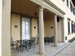 Portico on the southern side of the building