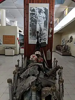 Vinh City Military Museum Display about captured US Pilots