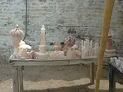 Artistic work with rock salt.