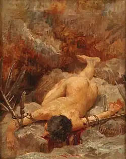 Ikar na hridi, (Ikar on the rock), Vlaho Bukovac, 1897