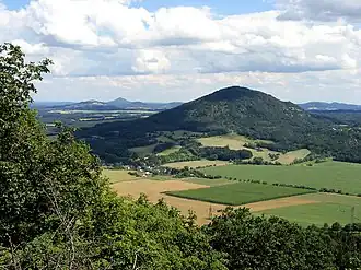 Vlhošť as seen from the Ronov hill
