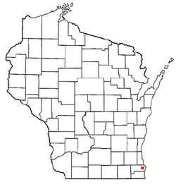 Location of Franksville, Wisconsin